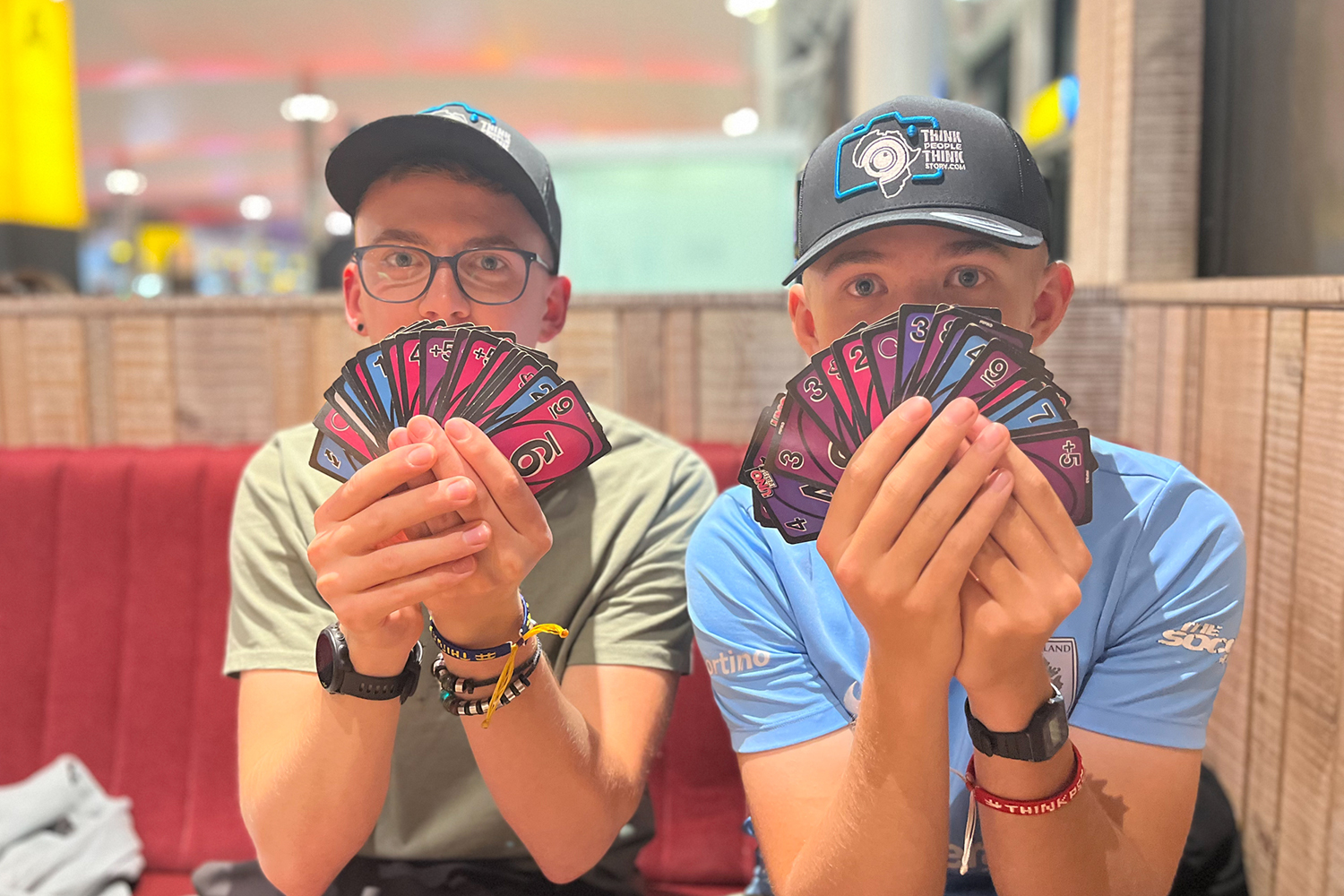 Cards at the airport